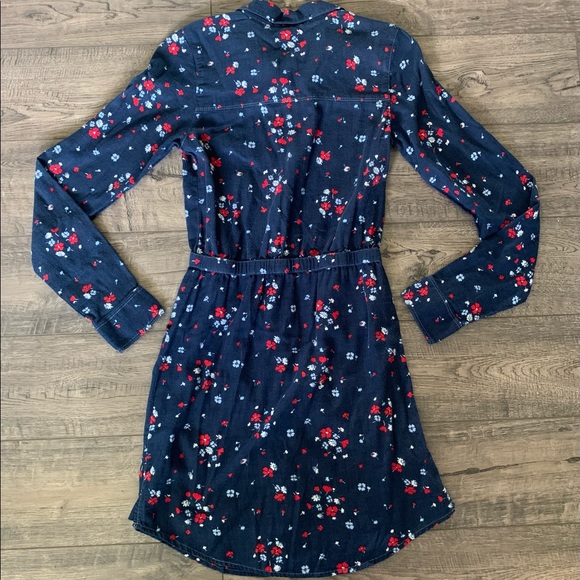 Levi’s Navy,Red&White Floral Long Sleeve Dress - Picture 7 of 8